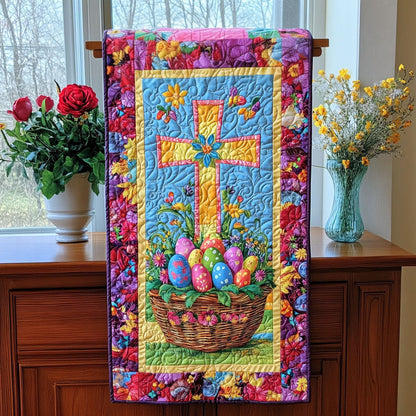 Blooming Easter Basket Quilted Table Runner NCU0PT3382