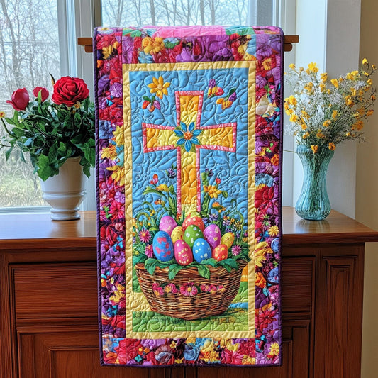Blooming Easter Basket Quilted Table Runner NCU0PT3382