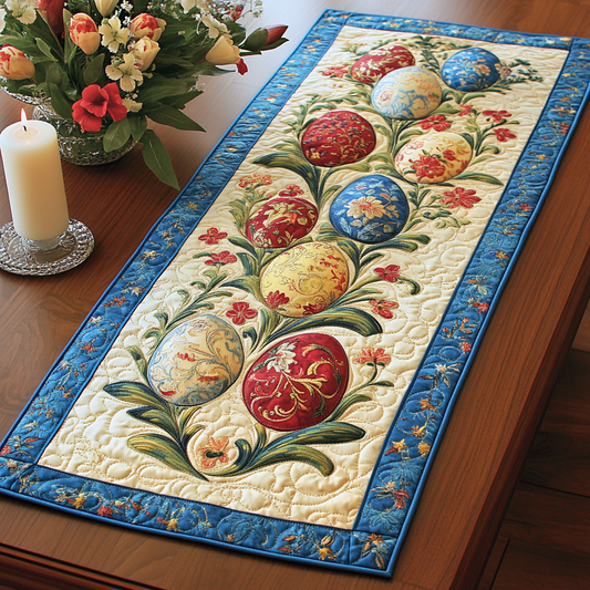 Blooming Eggs Quilted Table Runner NCU0VH3597