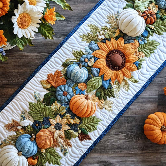 Blooming Fall Lane Quilted Table Runner NCU0NT8394