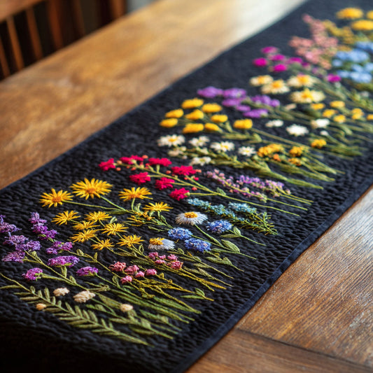 Blooming Field Quilted Table Runner NCU0TV1529
