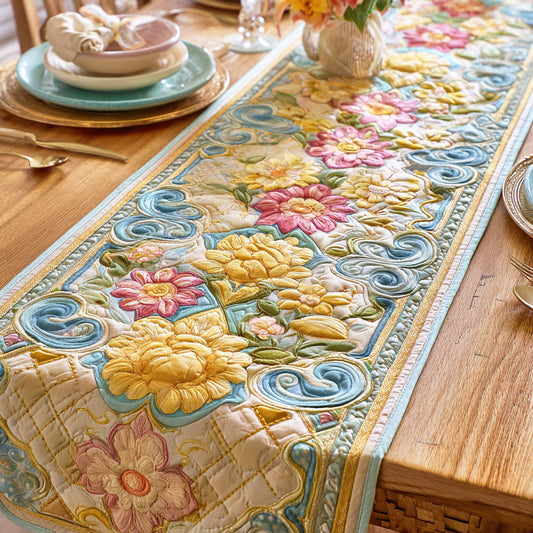 Blooming Fields Quilted Table Runner NCU0TD2347
