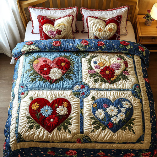 Blooming Freedom 3-Piece Quilted Bedding Set NCU0NT7408