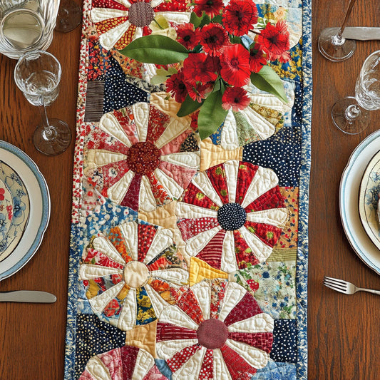 Blooming Harmony Quilted Table Runner NCU0PT7243