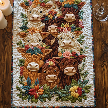 Blooming Herd Quilted Table Runner NCU0VH1826