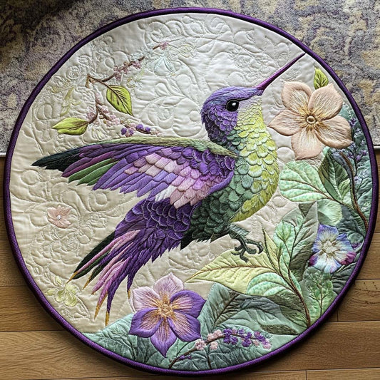Blooming Hummer Joy Quilted Round Mat NCU0NT8260