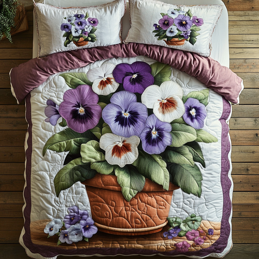 Blooming Joy 3-Piece Quilted Bedding Set NCU0DK6693