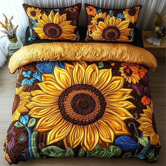 Blooming Joy 3-Piece Quilted Bedding Set NCU0NT5533