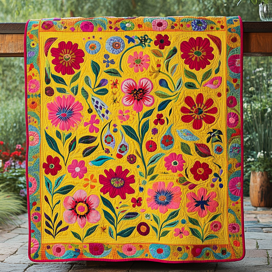 Blooming Joy Quilted Blanket NCU0VL2388