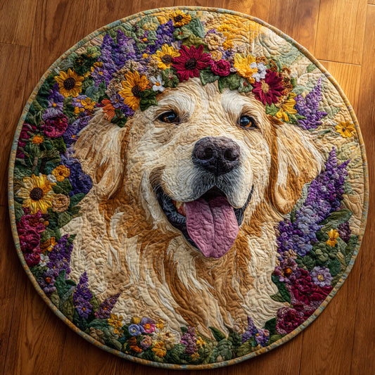 Blooming Joy Quilted Round Mat NCU0TV470
