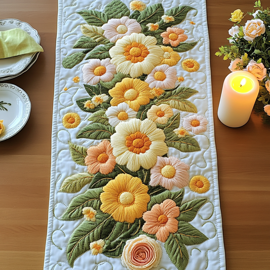 Blooming Joy Quilted Table Runner NCU0VH4575