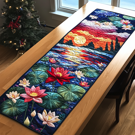Blooming Lotus Quilted Table Runner NCU0DK4111