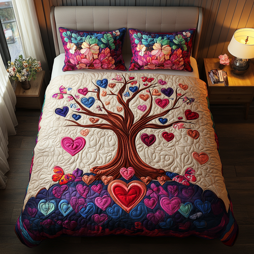 Blooming Love Quilted Bedding Set NCU0DV2345