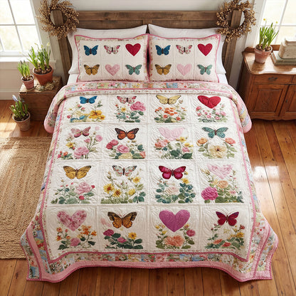 Blooming Meadow Patch 3-Piece Quilted Bedding Set NCU0PT11520