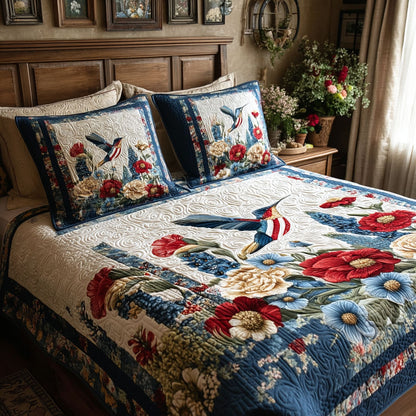 Blooming Meadow Song 3-Piece Quilted Bedding Set NCU0PT11454