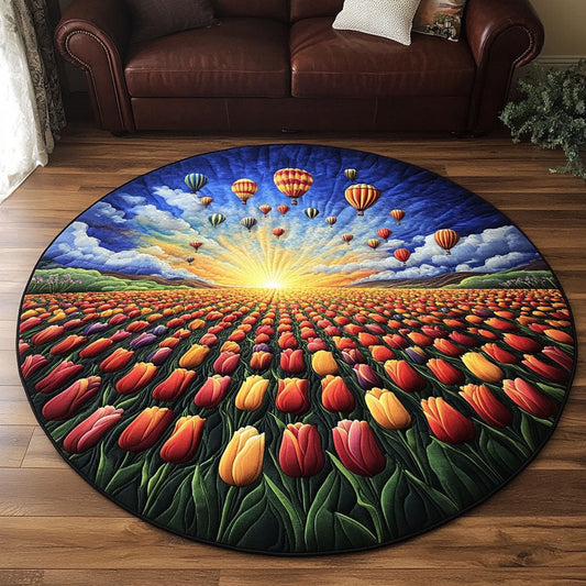 Blooming Meadows Quilted Round Mat NCU0NT6813
