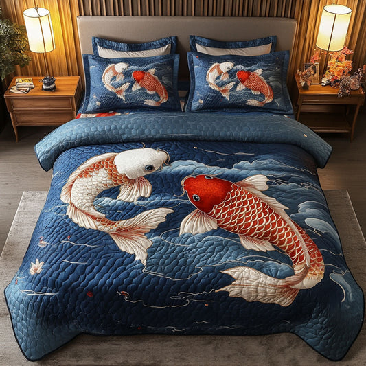 Blooming Pond 3-Piece Quilted Bedding Set NCU0NT6378