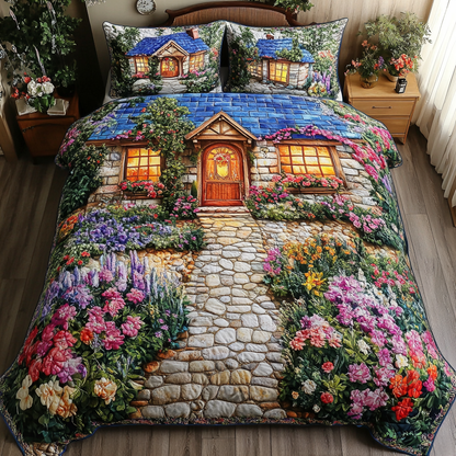 Blooming Retreat 3-Piece Quilted Bedding Set NCU0DK6367