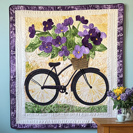 Blooming Ride Art Quilt Hanging NCU0TL1006