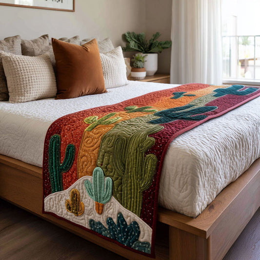 Blooming Saguaro Quilted Bed Runner NCU0PT8768