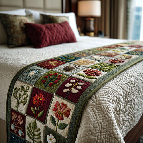 Blooming Stillness Quilted Bed Runner NCU0PT11152