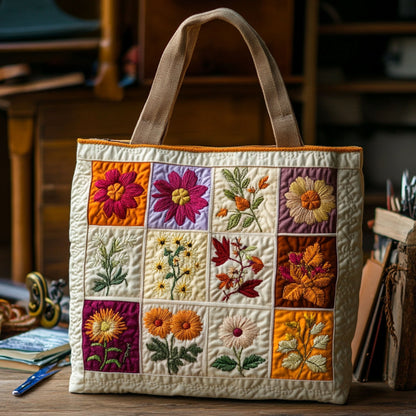 Blooming Stitches Quilted Tote Bag NCU0PT7899