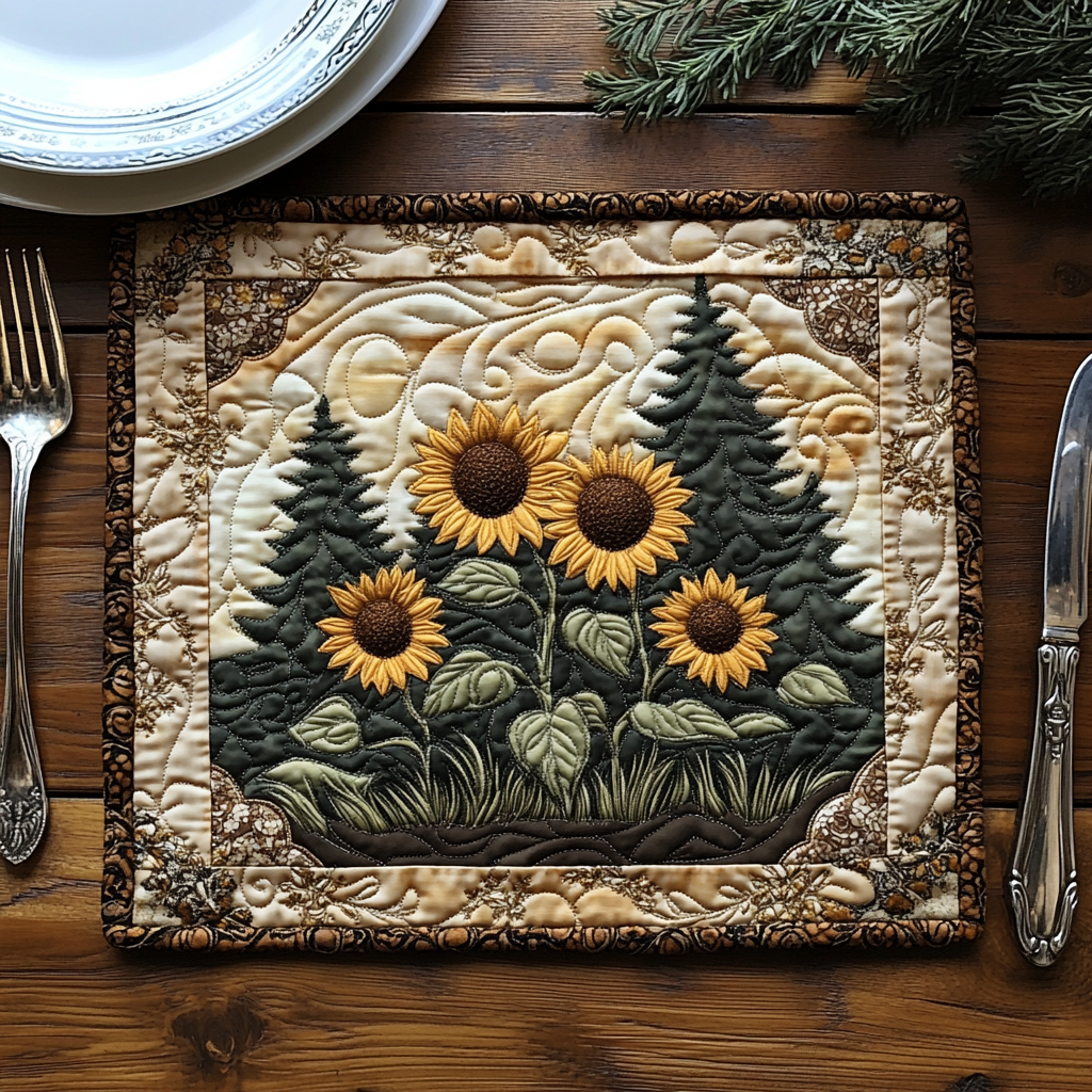 Blooming Sun Quilted Place Mat NCU0DV3146 – Vantique