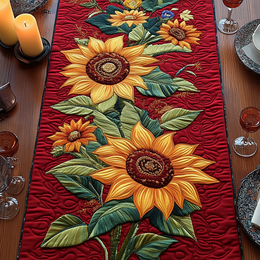 Blooming Sun Quilted Table Runner NCU0DV3114