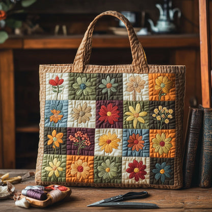 Flower Quilted Tote Bag NCU0VT209