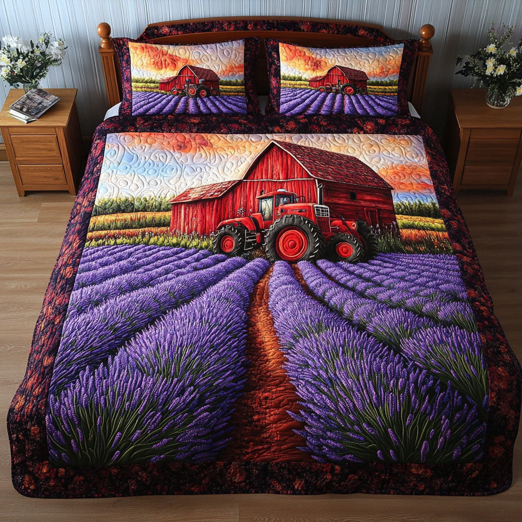 Blooming Twilight 3-Piece Quilted Bedding Set NCU0NT6761