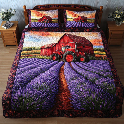Blooming Twilight 3-Piece Quilted Bedding Set NCU0NT6761