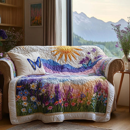Blooming Valley Quilted Sofa Cover NCU0DV9429