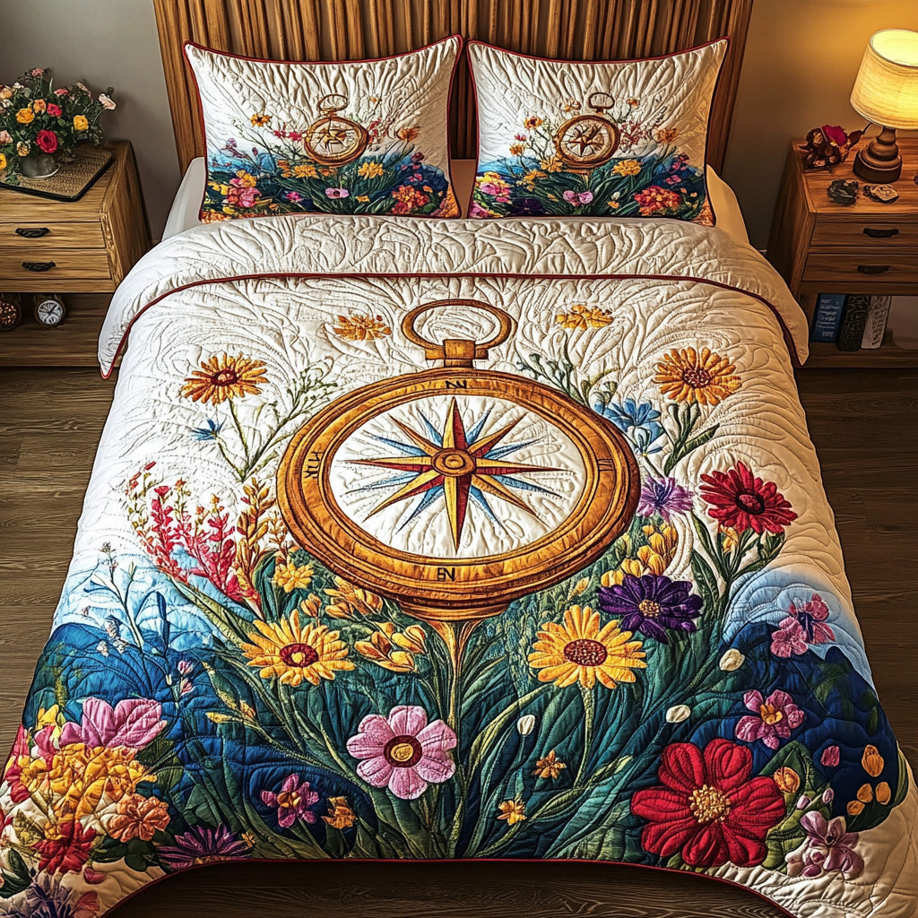 Bloomng Explore 3-Piece Quilted Bedding Set NCU0DV7316