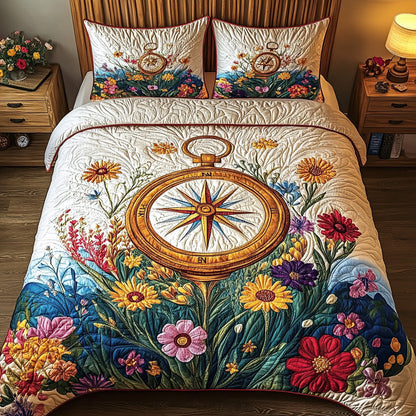 Bloomng Explore 3-Piece Quilted Bedding Set NCU0DV7316