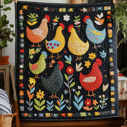 Blooms and Beaks Quilted Blanket NCU0PT5354
