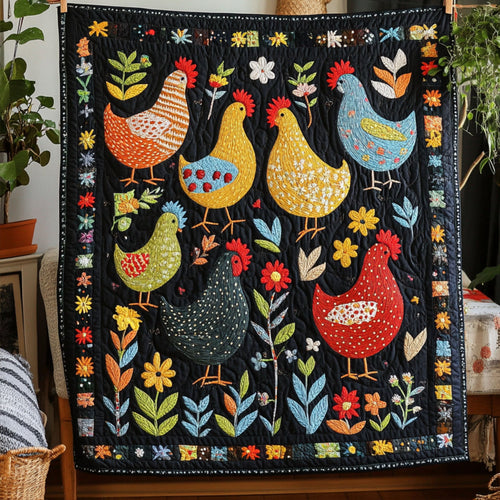 Blooms and Beaks Quilted Blanket NCU0PT5354