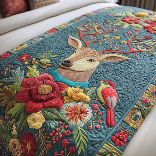 Bloomsong Stag Quilted Bed Runner NCU0XD1421