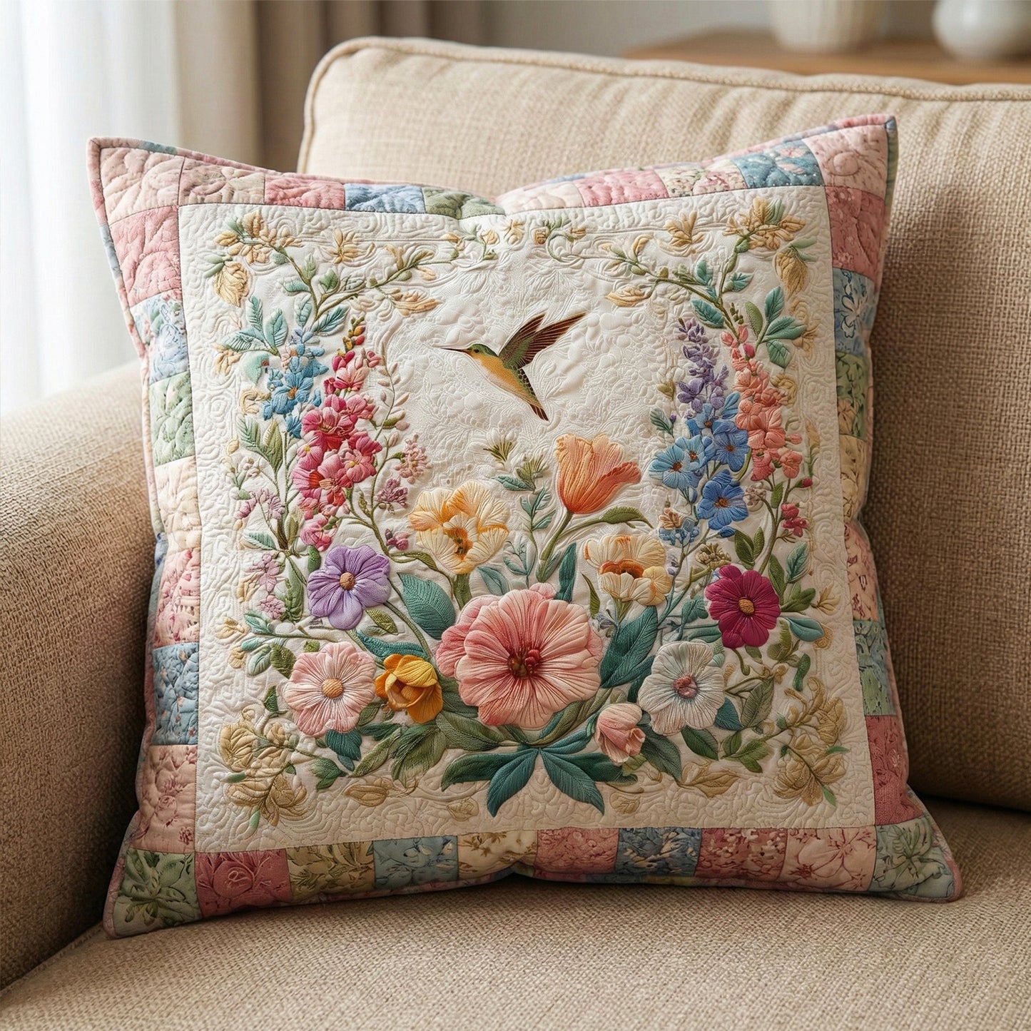 Blossom Fields Quilted Pillow Case NCU0NT12220
