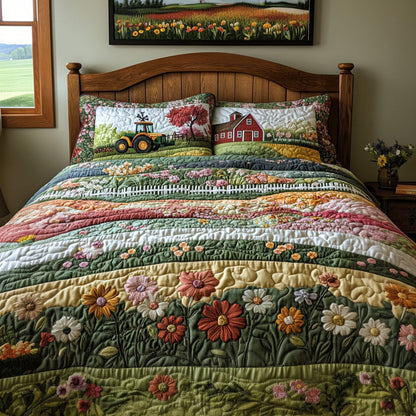 Blossom Acres 3-Piece Quilted Bedding Set NCU0PT6564