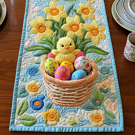 Blossom Basket Delight Quilted Table Runner NCU0VH2850
