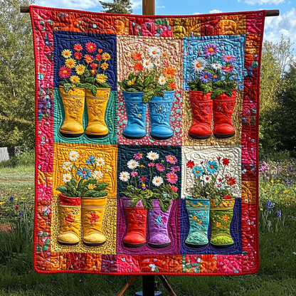 Blossom Boots Quilted Blanket NCU0VH2825