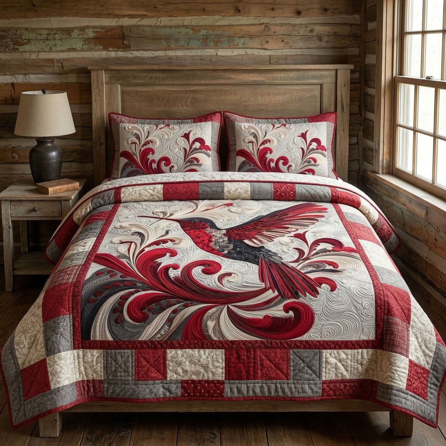 Blossom Breeze 3-Piece Quilted Bedding Set NCU0NT12549