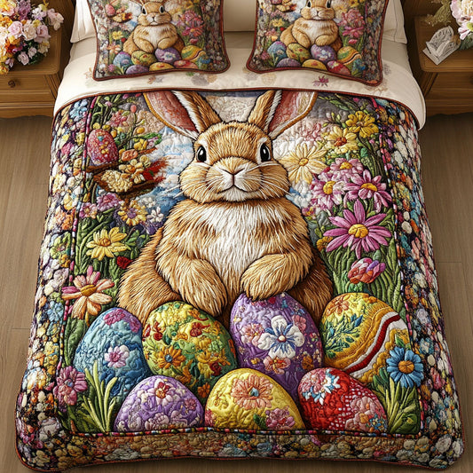 Blossom Bunny 3-Piece Quilted Bedding Set NCU0NT4820
