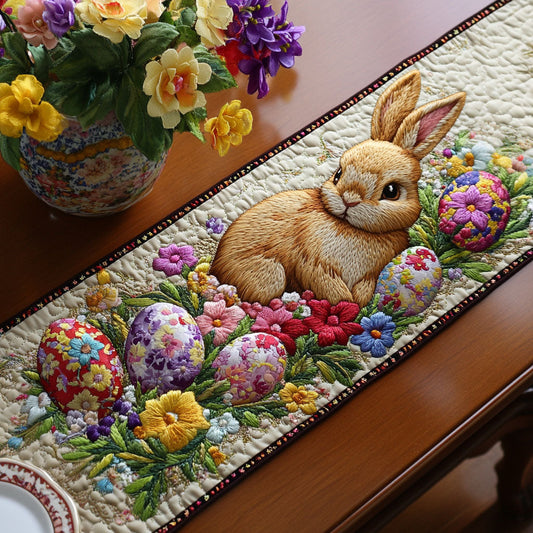Blossom Bunny Joy Quilted Table Runner NCU0NT4811