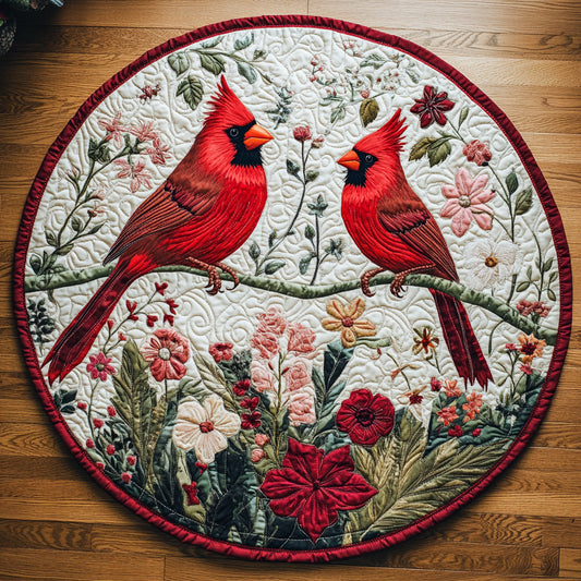 Blossom Cardinal Quilted Round Mat NCU0DV6853
