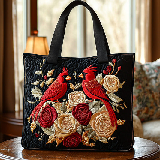 Blossom Cardinal Quilted Tote Bag NCU0DV6881