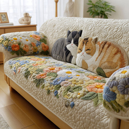 Blossom Dream Quilted Sofa Cover NCU0TV804