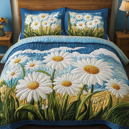Blossom Field 3-Piece Quilted Bedding Set NCU0VH4855