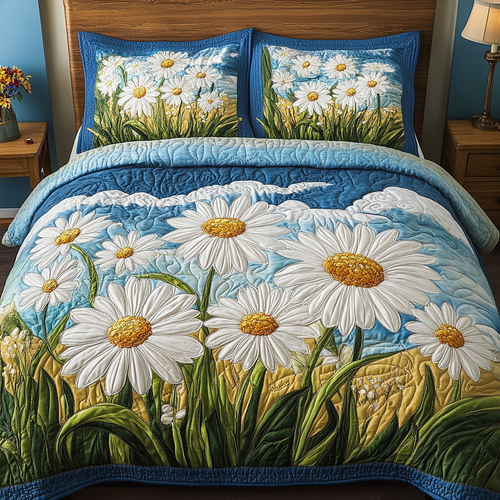 Blossom Field 3-Piece Quilted Bedding Set NCU0VH4855
