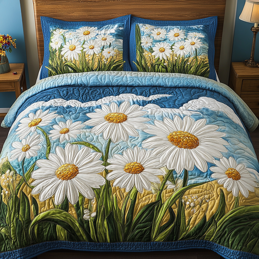 Blossom Field 3-Piece Quilted Bedding Set NCU0VH4855
